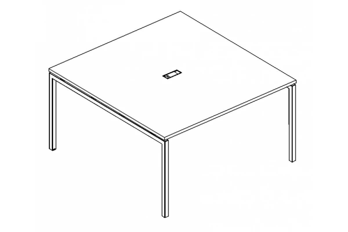 Стол для переговоров на металлокаркасе DUE А4 Б2 136 БП