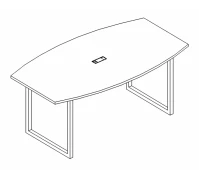 Стол для переговоров на металлокаркасе QUATTRO А4 Б4 113 БП