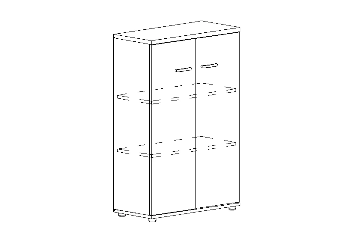 Шкаф средний закрытый А4 9364 БП