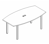 Стол для переговоров фигурный на металлокаркасе UNO А4 Б1 114 БП