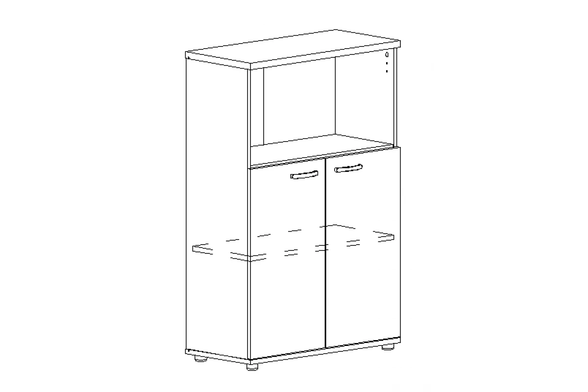 Шкаф средний полузакрытый А4 9363 БП