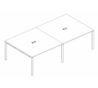 Стол для переговоров на металлокаркасе UNO А4 Б1 134-2 БП
