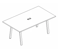 Стол для переговоров на металлокаркасе TRE А4 Б3 122 БП