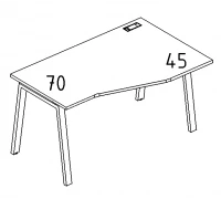 Стол эргономичный правый "Техно" на металлокаркасе TRE А4 Б3 066 БП