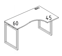 Стол эргономичный правый "Классика" на металлокаркасе QUATTRO А4 Б4 034 БП