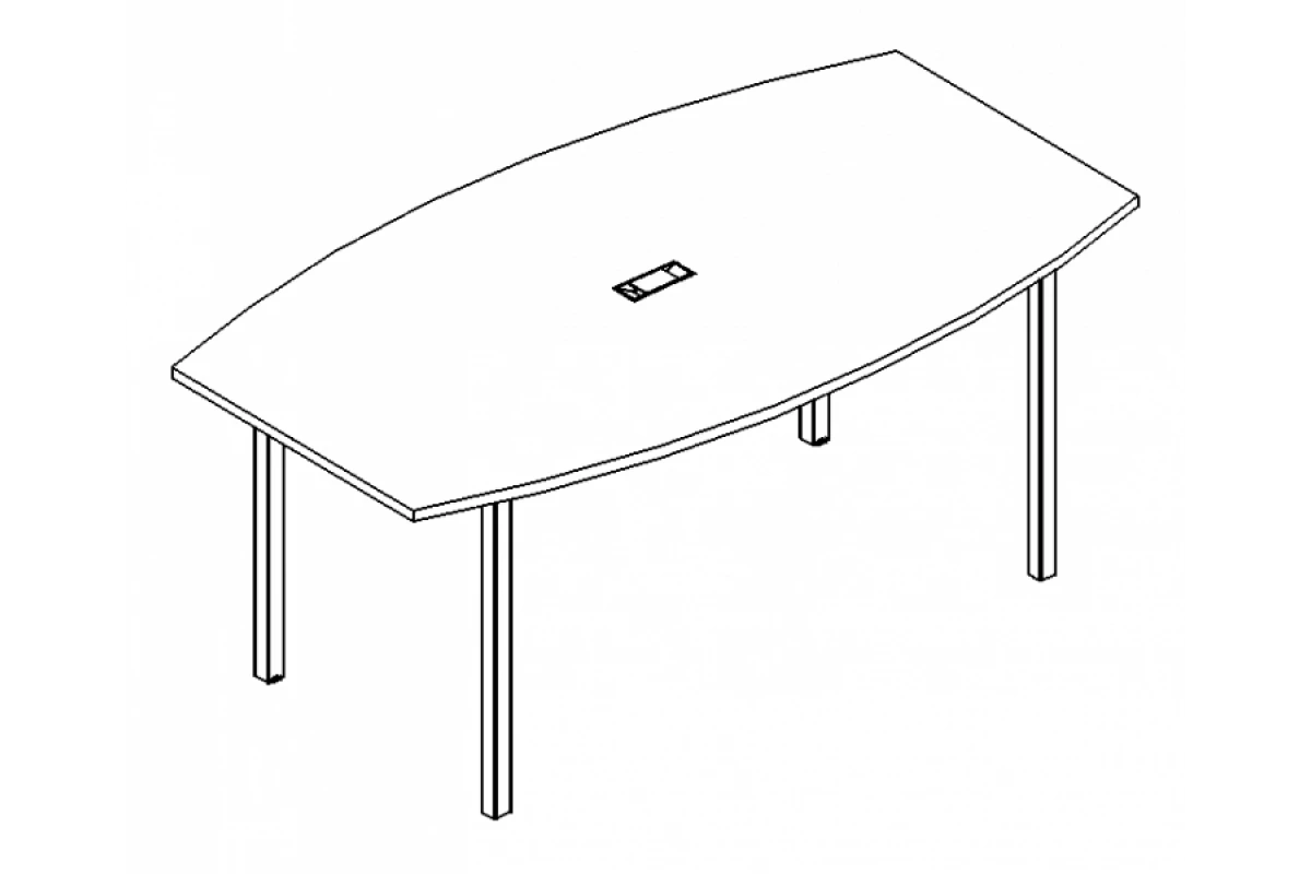 Стол для переговоров на металлокаркасе DUE А4 Б2 111 БП