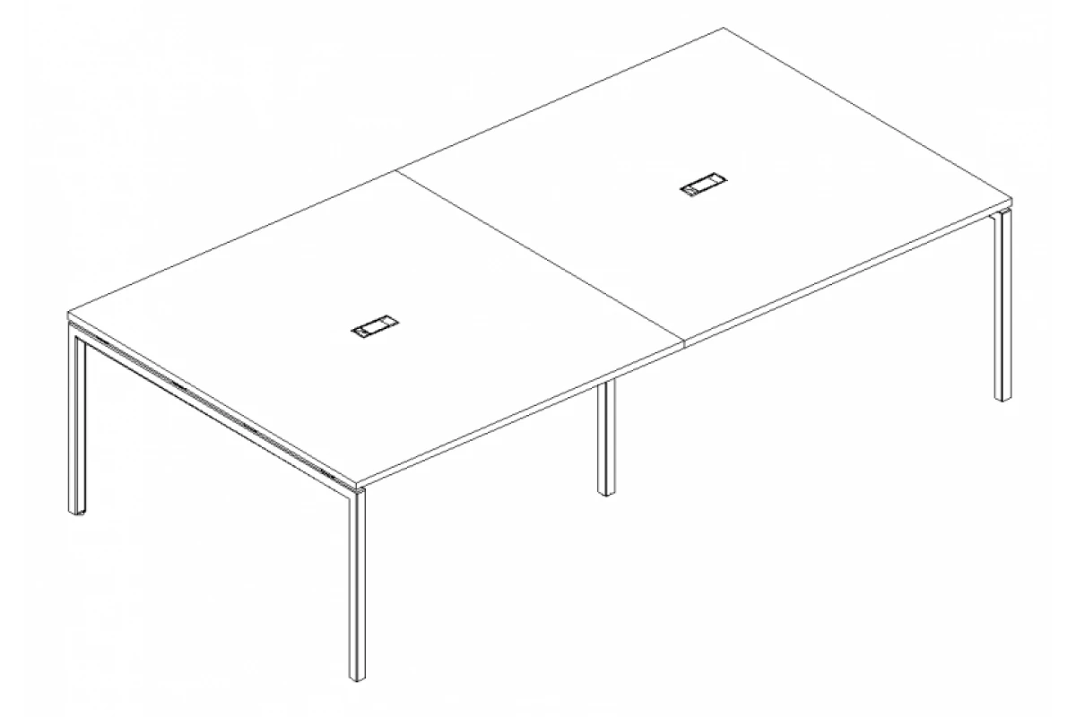 Стол для переговоров на металлокаркасе DUE А4 Б2 136-2 БП
