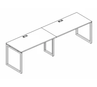 Рабочая станция на металлокаркасе QUATTRO (2х160) А4 Б4 015-2 БП