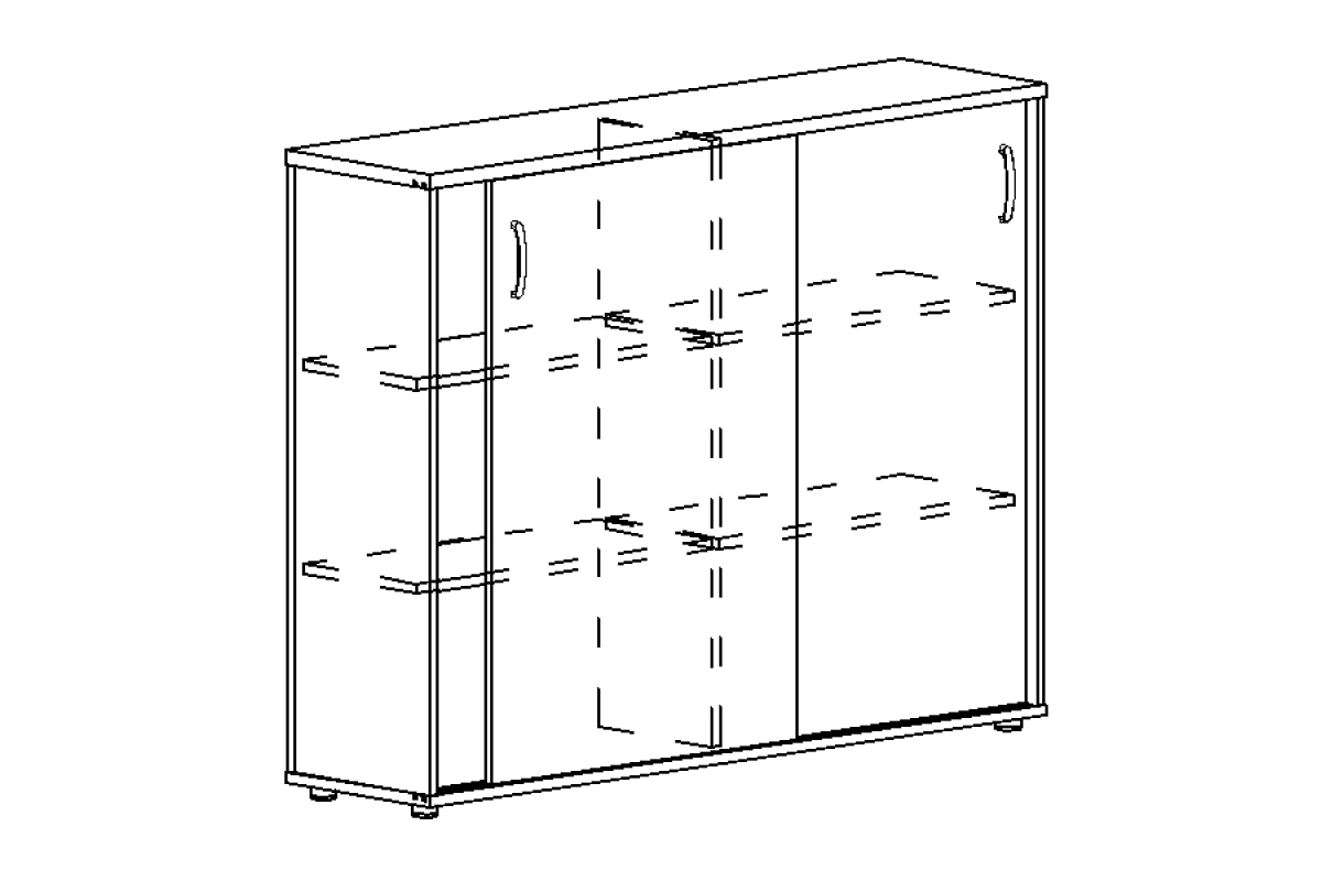 Шкаф-купе средний (для 2-х столов 60) А4 320 БП