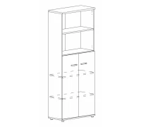 Шкаф для документов полузакрытый А4 9378 БП