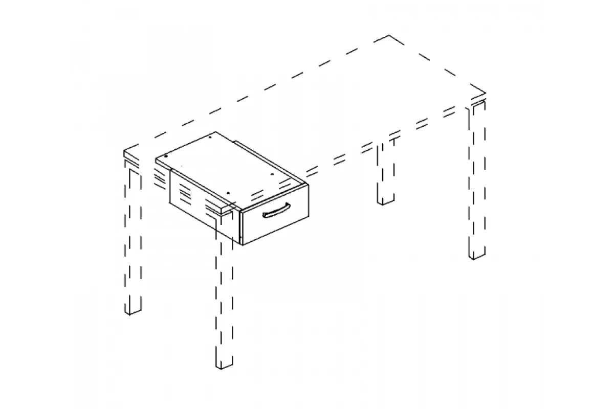 Тумба подвесная 1-ящичная (для стола 60) А4 215 БП