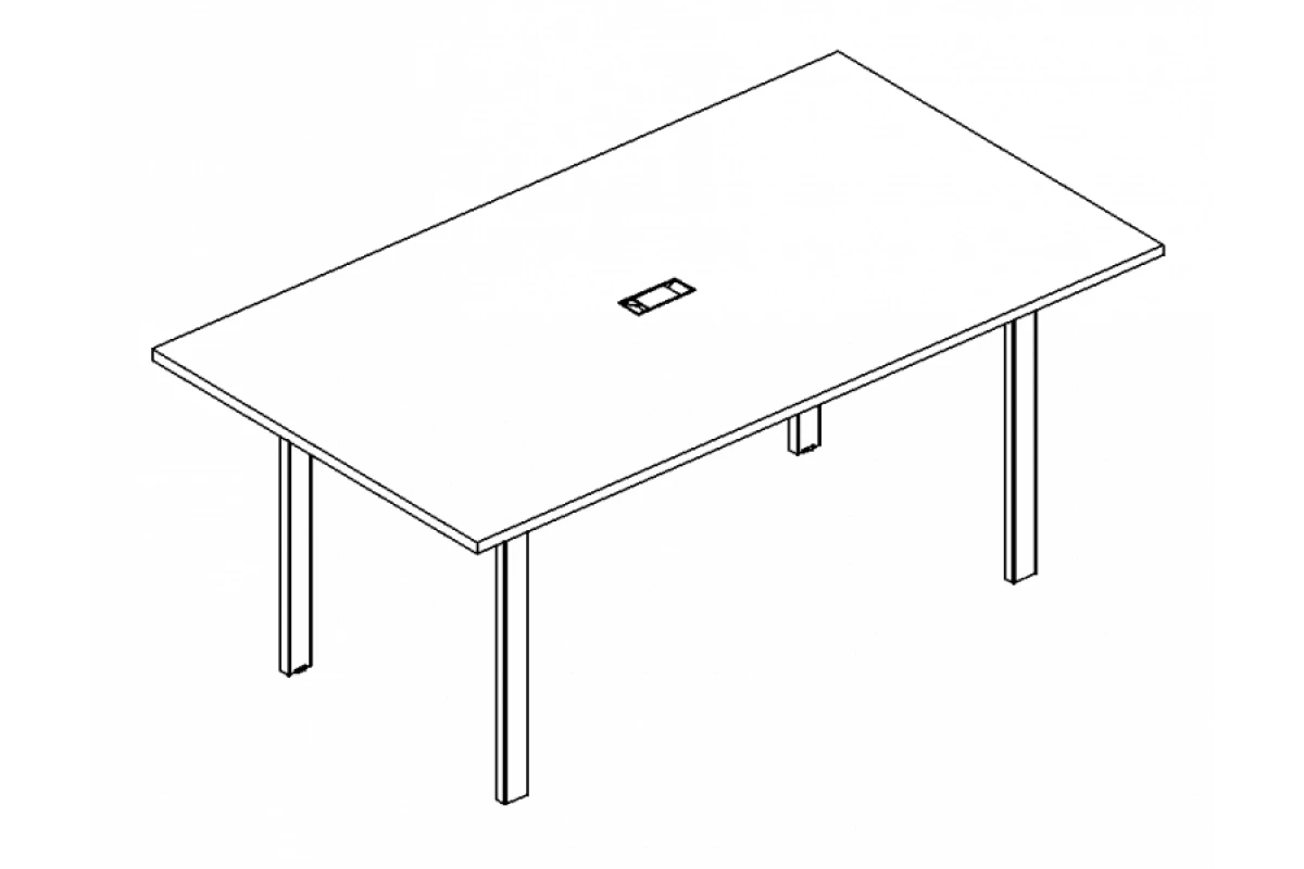 Стол для переговоров на металлокаркасе UNO А4 Б1 122 БП