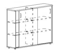 Шкаф-купе средний (для 2-х столов 70) А4 304 БП