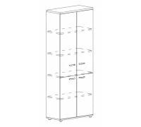 Шкаф для документов закрытый 4-х дверный А4 9373 БП