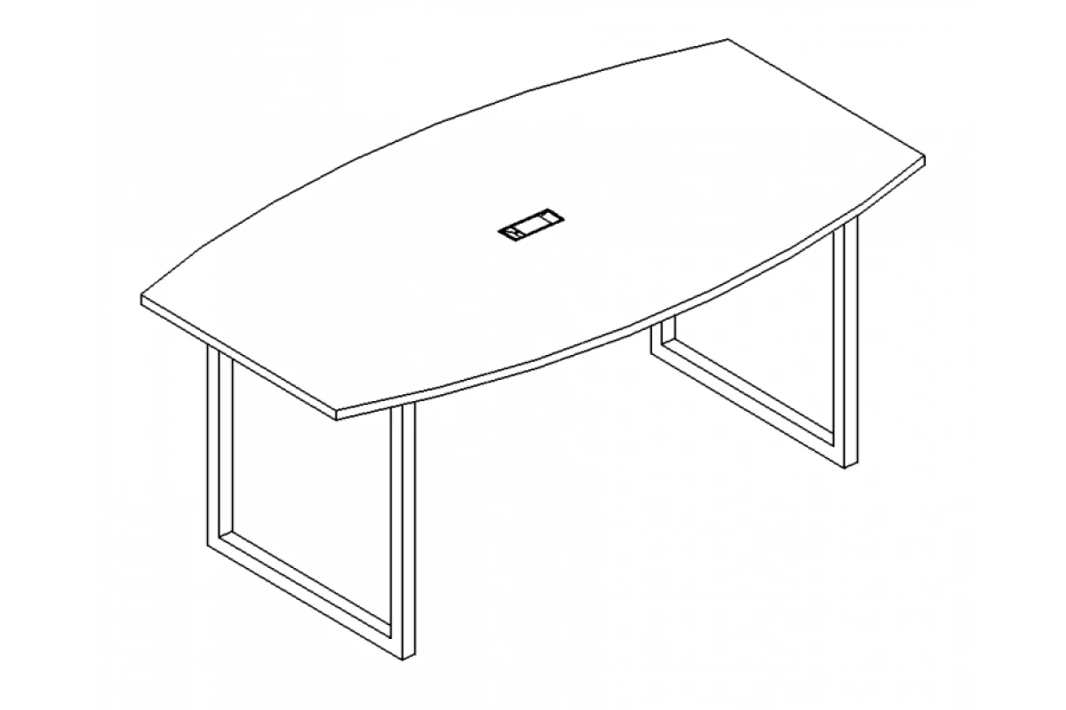 Стол для переговоров на металлокаркасе QUATTRO А4 Б4 112 БП