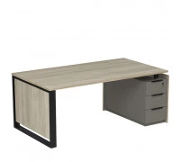 Стол рабочий на опорной двусоставной тумбе