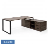 Стол на опорной тумбе L229 черный Экзе