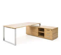 Стол на опорной тумбе L209 хром Экзе