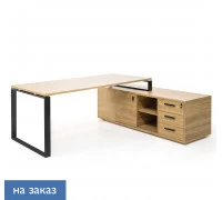 Стол на опорной тумбе L209 черный Экзе