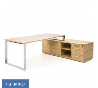 Стол на опорной тумбе L229 хром Экзе