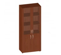 Шкаф широкий высокий со стеклом в раме МДФ (без топа) ФР-6.0+КН-4.0+4.5