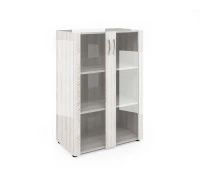 Шкаф широкий средний со стеклом в раме МДФ (без топа)