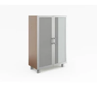 Шкаф широкий средний со стеклом в алюм. раме (без топа) Тр-2.1+4.7