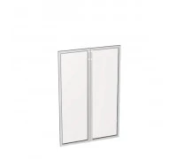 Двери стеклянные в алюминиевой рамке (2 шт.) 60.0