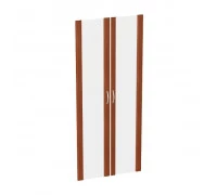 Двери стеклянные высокие в рамке МДФ (2 шт.) КН-4.6