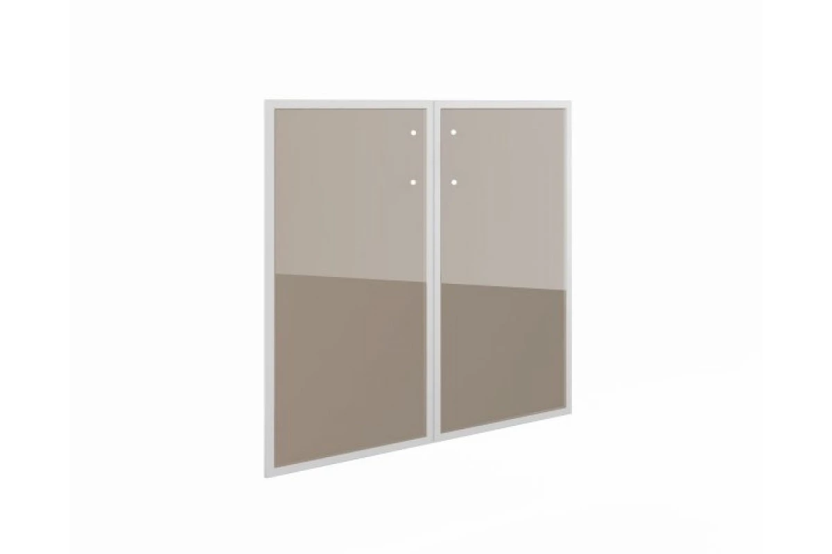 Дверь стеклянная тонированная в алюм. рамке (1 шт) на сайте Про-офис