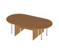 Стол переговоров модульный овальный 2600x1400x750, Эдем