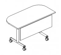 Стол складной приставной с экраном А4 С 087-1