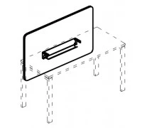 Экран настольный фронтальный тканевый с мягким наполнителем с кабель-каналом для стола 120 А4 А 856