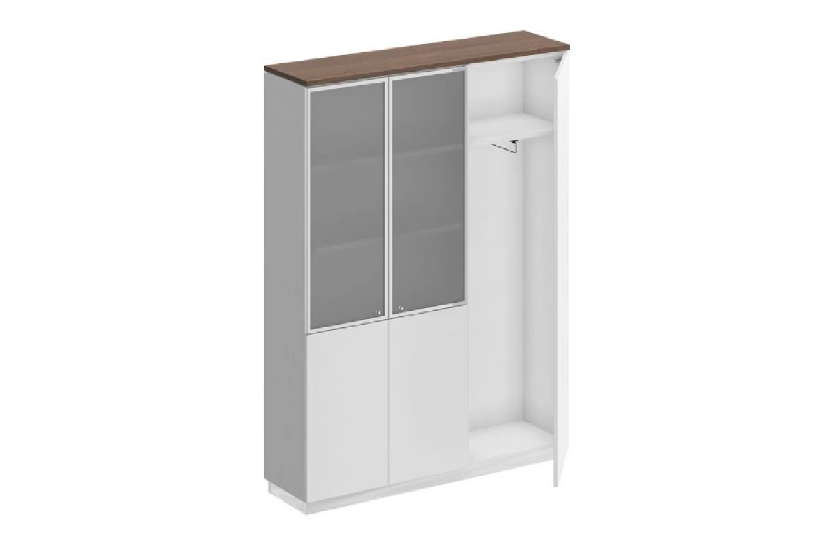 Шкаф комбинированный (документы со стеклом - одежда узкий) City СИ 310