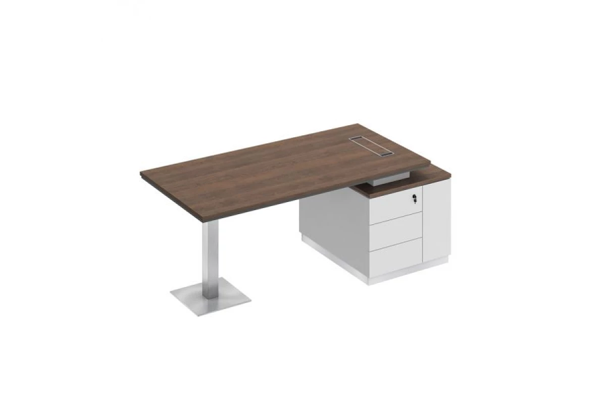 Стол руководителя на опорной тумбе (левый/правый)