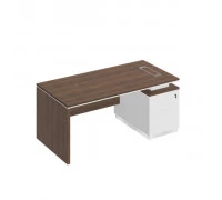 Стол руководителя (опора ДСП) на опорной тумбе (левый/правый) СИ 109