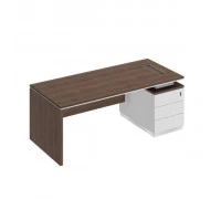 Стол руководителя (опора ДСП) на опорной тумбе (левый/правый) СИ 110