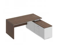 Стол руководителя (опора ДСП) на опорной тумбе (левый/правый) СИ 107