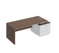 Стол руководителя (опора ДСП) на опорной тумбе (левый/правый) СИ 112