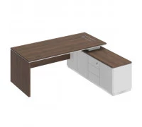 Стол руководителя (опора ДСП) на опорной тумбе (левый/правый) СИ 108