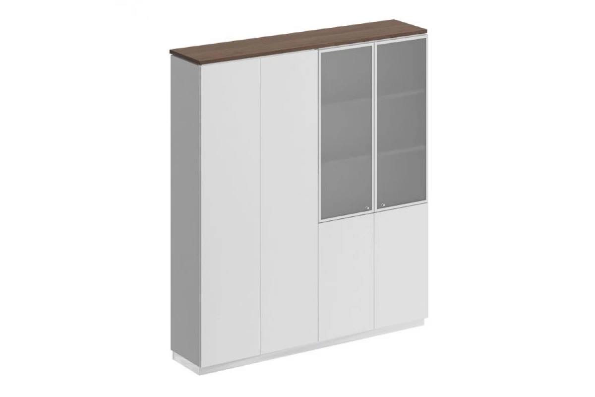 Шкаф комбинированный (закрытый - документы со стеклом) City СИ 314