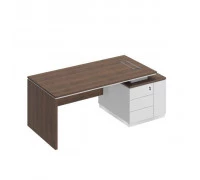 Стол руководителя (опора ДСП) на опорной тумбе (левый/правый) СИ 111