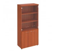 Шкаф для документов со стеклянными прозрачными дверьми ПТ 983