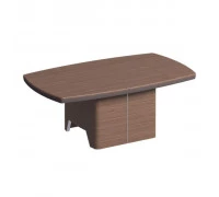 Журнальный столик, столешница шпон, металл. вставки в опоре 120TV