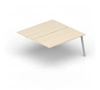 Составной стол на 2 рабочих места UNN2TPM128 меламиновые аутлеты - приставной элемент