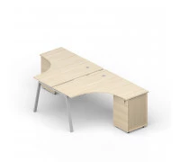 Составной стол на 2 рабочих места AR2TG1414 2 громмета