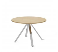 EXE СТОЛ Д/ПЕРЕГ. КРУГЛЫЙ ХРОМ ДУБ СВЕТЛЫЙ/ХРОМ 101 905 OAK 07