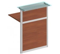 Модуль стойки ресепшн со стеклом прямой 800 (без опор)