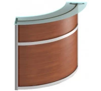 Модуль стойки ресепшн со стеклом 90 градусов изогнутой наружу (без опор)