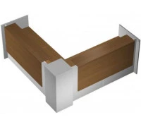 Стойка ресепшн угловая с 2-мя вырезами правая КВ 0811